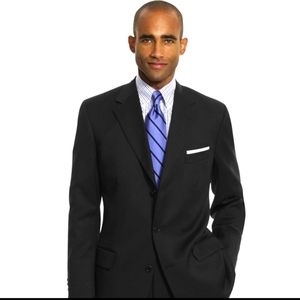 Brooks Brothers 346 Stretch Black Pin Stripped Suit Size 40R